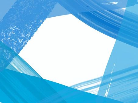 水色の刷毛で囲みフレーム 水色の刷毛で囲みフレーム フレーム,背景,水色,空色,青,青系,ブラッシュ,筆,透明,透けてるのイラスト素材