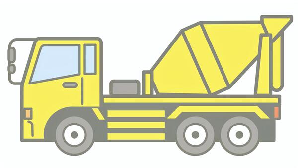 働く車　ミキサー車のアイコン 働く車,トラック,ミキサー車,生コン,セメント,運搬,建設機械,工事現場,コンクリート,アイコンのイラスト素材