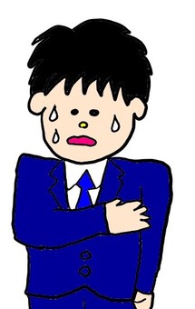緊張するサラリーマン 緊張するサラリーマン サラリーマン,緊張,汗のイラスト素材