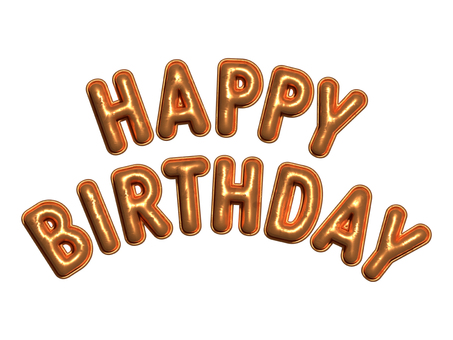 バルーン文字アーチ 誕生日 ゴールド バルーン,立体,happy,birthday,誕生日おめでとう,3d,風船文字,飾り,立体文字,誕生日のイラスト素材