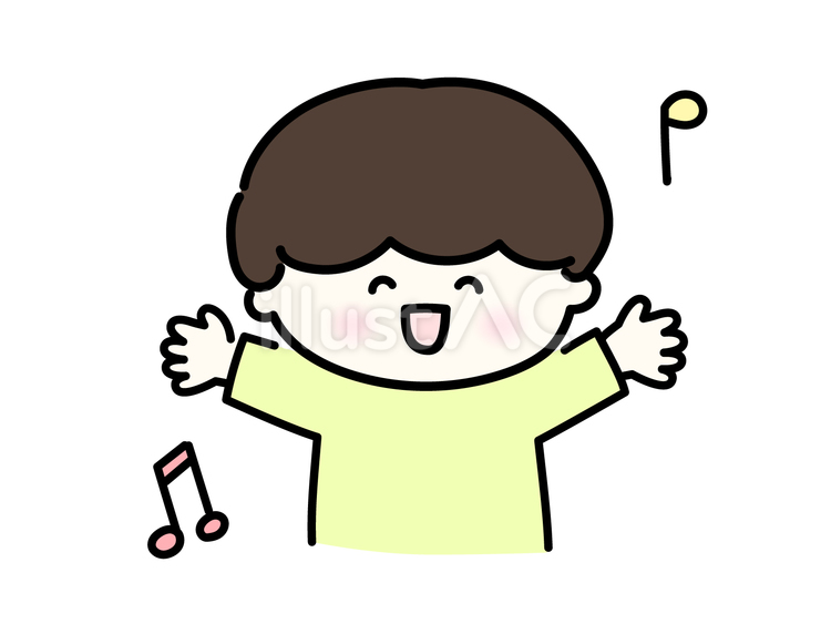 たのしい（絵カード） 楽しい,るんるん,のりのりのイラスト素材