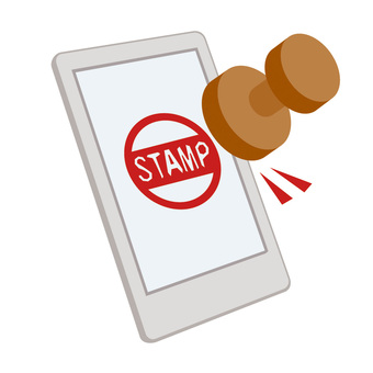 デジタルスタンプ デジタル,スタンプ,デジタルスタンプ,電子スタンプ,電子,ハンコ,スタンプラリー,スマホ,スマートフォン,携帯のイラスト素材