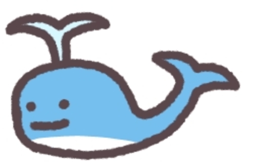 クジラ クジラ クジラ,生き物,顔,表情,夏のイラスト,夏のイベント,夏,海,海の生き物,手書きのイラストのイラスト素材