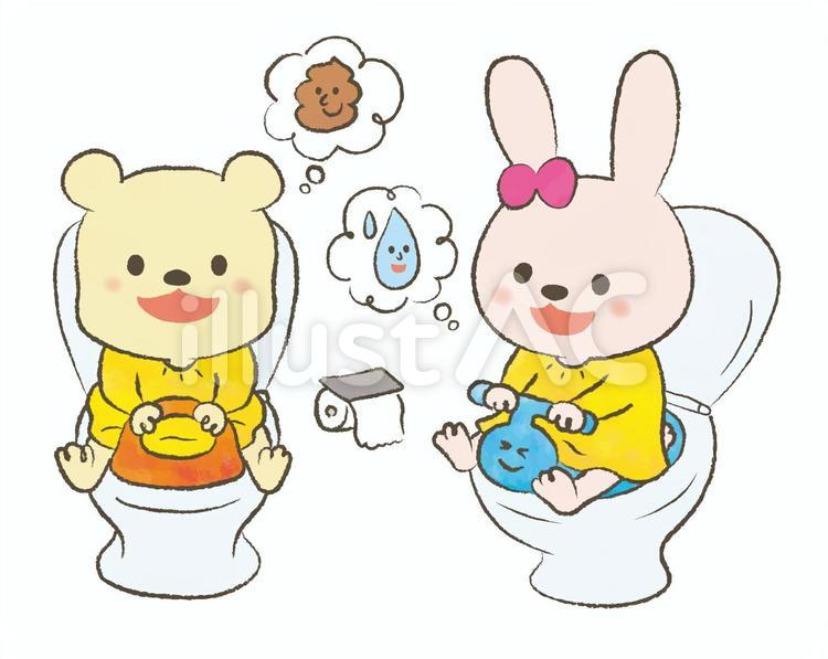 W_トイトレ トイトレ,トイレ,幼児のイラスト素材