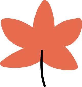 手書きのもみじのイラスト