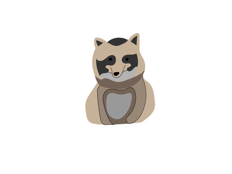 Illustration, raccoon, animal, tiny, 