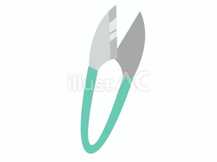 糸切はさみ（水色） 糸切はさみ,ハサミ,水色のイラスト素材
