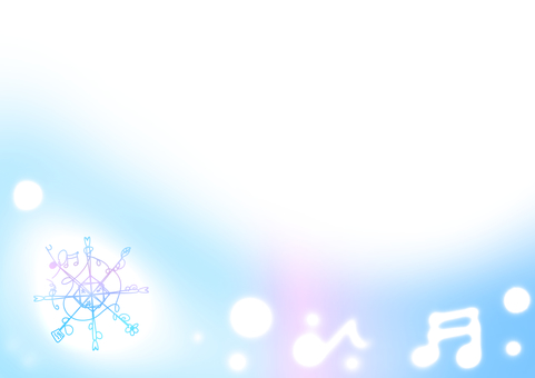 可愛い音符と雪の結晶の淡い水彩風フレーム 音符,雪の結晶,かわいい,ふんわり,フレーム,メモ,冬,綺麗のイラスト素材