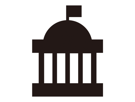 国会議事堂 シルエット イラストの無料ダウンロードサイト シルエットac