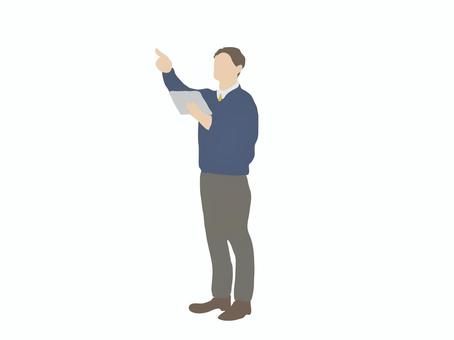 安全確認をする男性作業員2