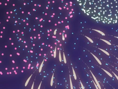 Illustration, fireworks, telephoto, background, 