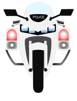 白バイ1 白バイ,交通機動隊,オートバイ,バイク,二輪車,警察,イラスト,交通安全,防犯,パトロールのイラスト素材