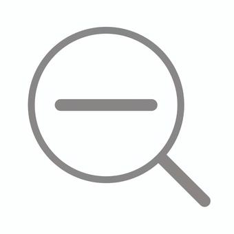 縮小マーク（グレー） 縮小,ズーム,マイナス,虫眼鏡,縮小マーク,アイコン,シンプル,ボタン,グレー,角丸のイラスト素材