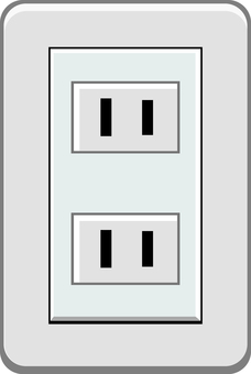 コンセント（プラグ）差込口 コンセント,プラグ,配線用差込接続器,デフォルメ,ベクター,商用フリー,イラストのイラスト素材