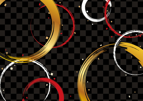 黒と輪の和柄背景01_26 背景,和風,和柄,和,正月,新春,節分,年賀状,年賀はがき,輪のイラスト素材