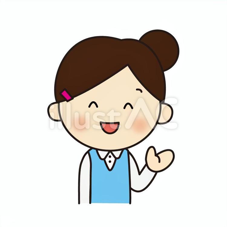 案内係の女性社員 会社員,女性,笑顔のイラスト素材