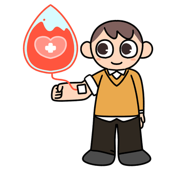 献血 献血,医療,血液,協力,ボランティア,採血,医療行為,啓発,支援のイラスト素材