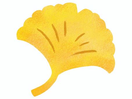 黄色のイチョウ 黄色のイチョウ イチョウ,秋,紅葉狩り,葉っぱ,植物,山,自然,手描き,色鉛筆風,クレヨン風のイラスト素材