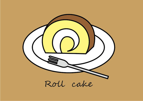 Roll cake, , JPG, PNG and AI