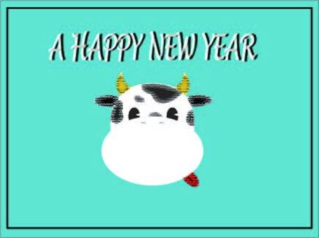 圓牛肉新年賀卡, JPG, PNG 和 AI 圓牛肉新年賀卡, 新年卡, 小牛, 新年好, JPG, PNG 和 AI