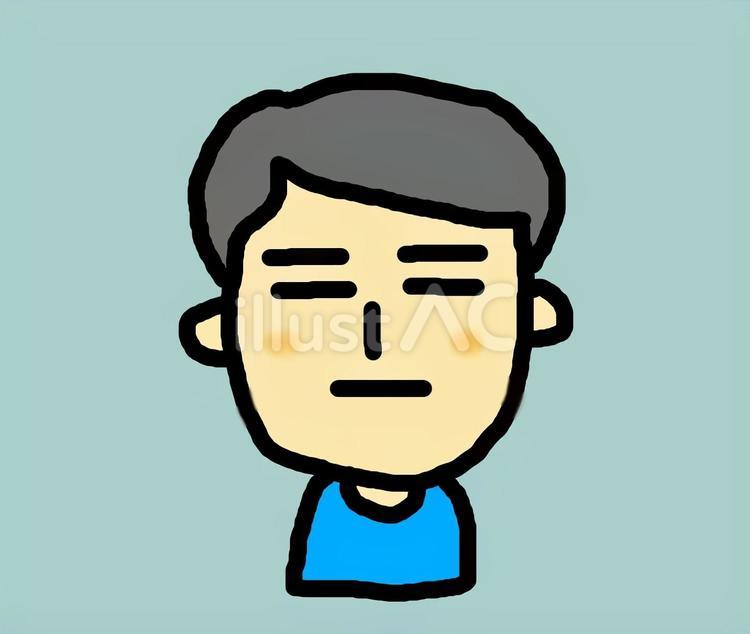 とても無口な人 無口,無表情,沈黙のイラスト素材
