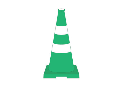 Illustration, color cone, a landmark, green, JPG and PNG