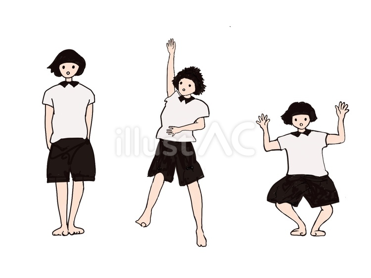 学生　運動 体育,運動,ダンスのイラスト素材