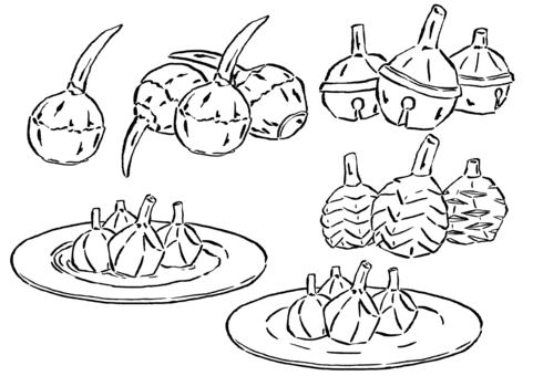 くわい6種 墨筆 くわい6種 墨筆 くわい,鈴,松笠,飾り切り,煮物,汁,皿,食べ物,野菜,料理のイラスト素材