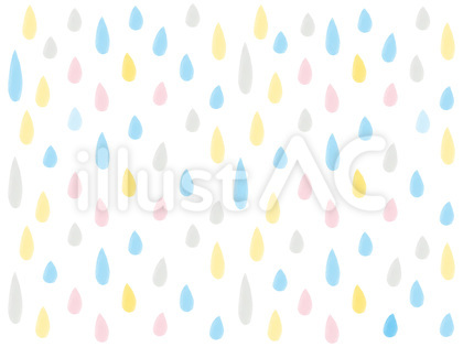 水彩風 カラフルで可愛いしずくの背景素材
