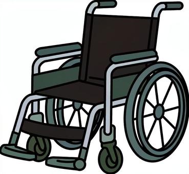 黒の車椅子です。 車椅子,シンプル,乗り物,介護,福祉,バリアフリー,移動,支援,高齢者,医療のイラスト素材