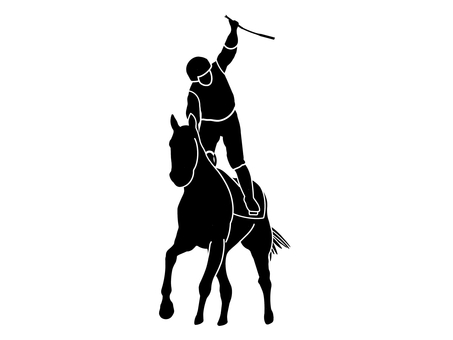 競馬 馬,動物,生き物,哺乳類,サラブレッド,競走馬,競馬,ポニー,干支,人のイラスト素材