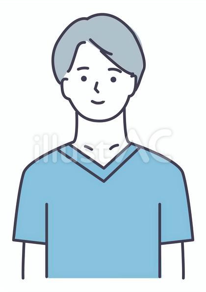 人物男性検査着1