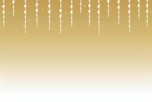 パールのオーナメントフレーム背景★透過有 パール,真珠,宝石,ガーランド,オーナメント,飾り,フレーム,デコレーション,シームレス,枠のイラスト素材