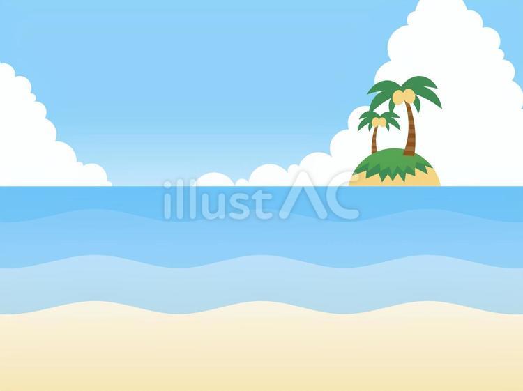 夏の海 海,波,雲のイラスト素材