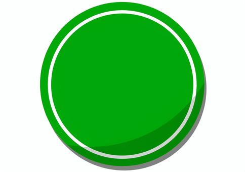 影のある緑の円 ロゴ,マーク,フレーム,アイコン,円,シンプル,チラシ,バナー,バナー素材,動画素材のイラスト素材