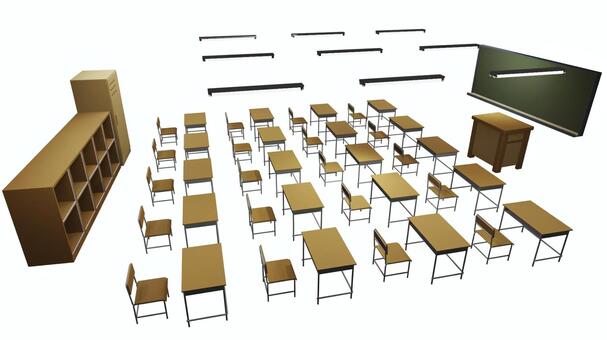 教室 教室,学校,クラス,塾,教育,スクール,授業,教場,組,席のイラスト素材