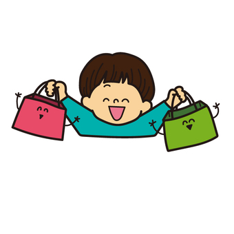 喜ぶ男の子 男の子,短髪,長袖,笑顔,腕を広げる,喜ぶ,立つ,灰色,青色,黒色のイラスト素材