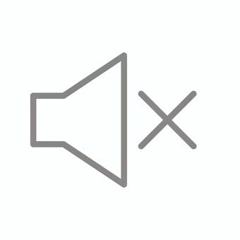 音量マーク（バツ・枠・グレー） 音量,スピーカー,アイコン,マーク,ミュート,バツ,ボリューム,調節,音声,グレーのイラスト素材