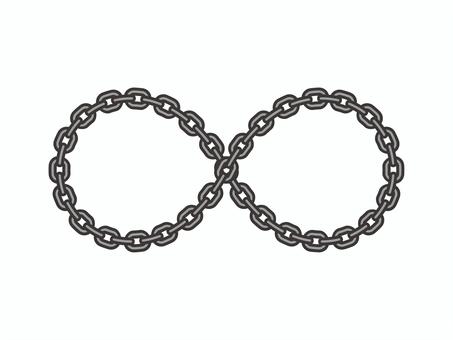 無限大マーク（鎖・中）01 無限大,インフィニティ,鎖,チェーン,記号,アイコン,マーク,シンプル,文字のイラスト素材