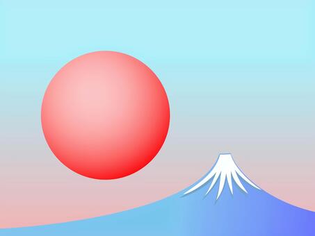 日の出富士 富士山,日の出,朝日,太陽,山,日本,和風,和柄,和文様,伝統のイラスト素材