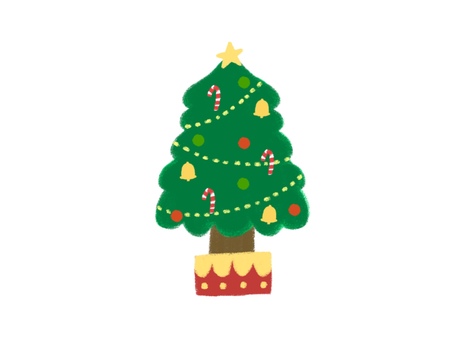 クリスマスツリー クリスマスツリー,手描き,あたたかい,ほっこり,かわいい,おしゃれ,シンプル,ゆるい,やさしい,クリスマスのイラスト素材