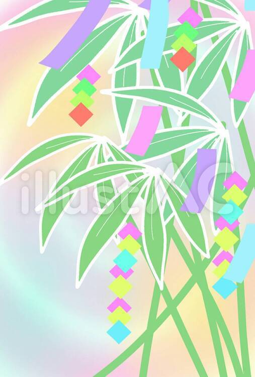 七夕 七夕,七夕飾り,笹のイラスト素材