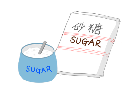 砂糖 砂糖,sugar,容器,スプーン,１キロのイラスト素材