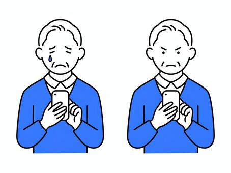 Illustration, male, senior, senior citizens, 