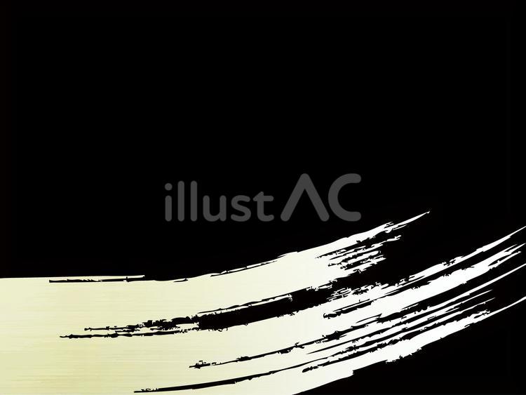 motif-012C 黒背景と金の筆 金,ナチュラル,テクスチャのイラスト素材