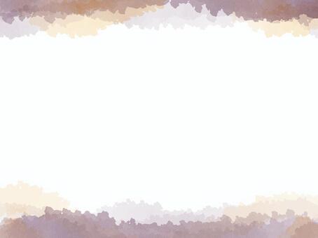 森のような水彩風の手描きフレーム 水彩,フレーム,淡い,薄い,枠,縁取り,囲み,あしらい,かわいい,シンプルのイラスト素材