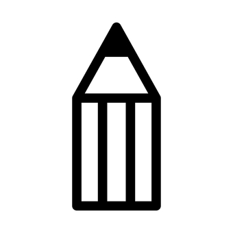 鉛筆のアイコン 線画 鉛筆,アイコン,ピクトグラム,文房具,筆記用具,書く,筆記,勉強,メモ,記入のイラスト素材