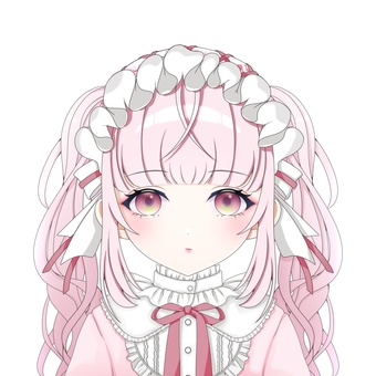 甘ロリ少女ピンク コスプレ,女子,女の子,美少女,萌え,アイコン,かわいい,萌え系,キャラ,ロリータのイラスト素材