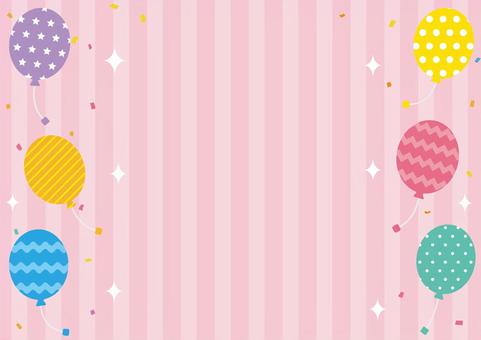 おしゃれで可愛い柄の風船の背景素材