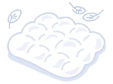 羽毛布団 羽毛布団,掛け布団,寝具,羽,ダウン,白色,冬,暖かい,ふわふわ,手描きのイラスト素材